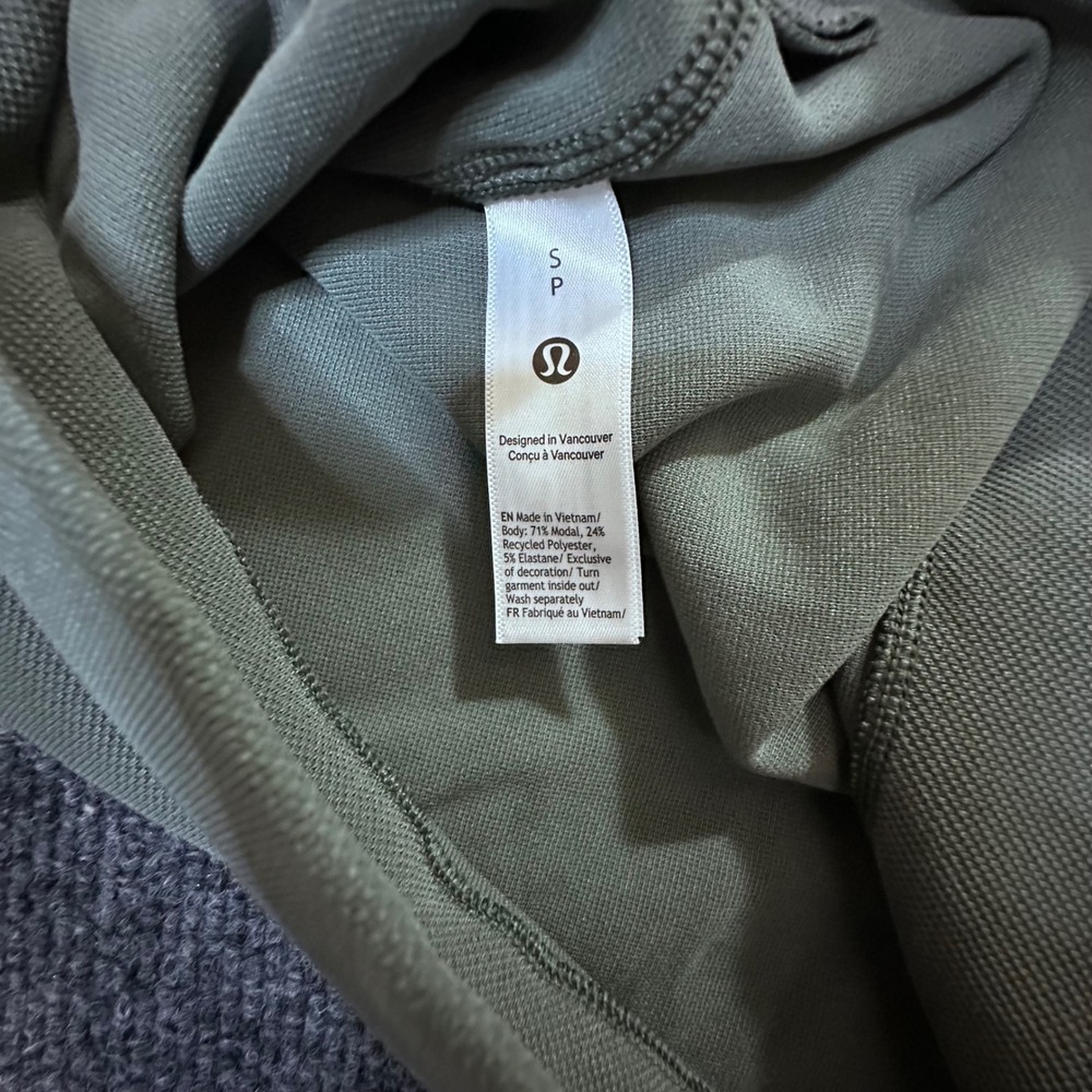 Lululemon Modal Blend Collared Pullover Long Sleeve Top Sage Green Small - Picture 5 of 5
